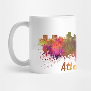 Atlanta skyline in watercolor Mug